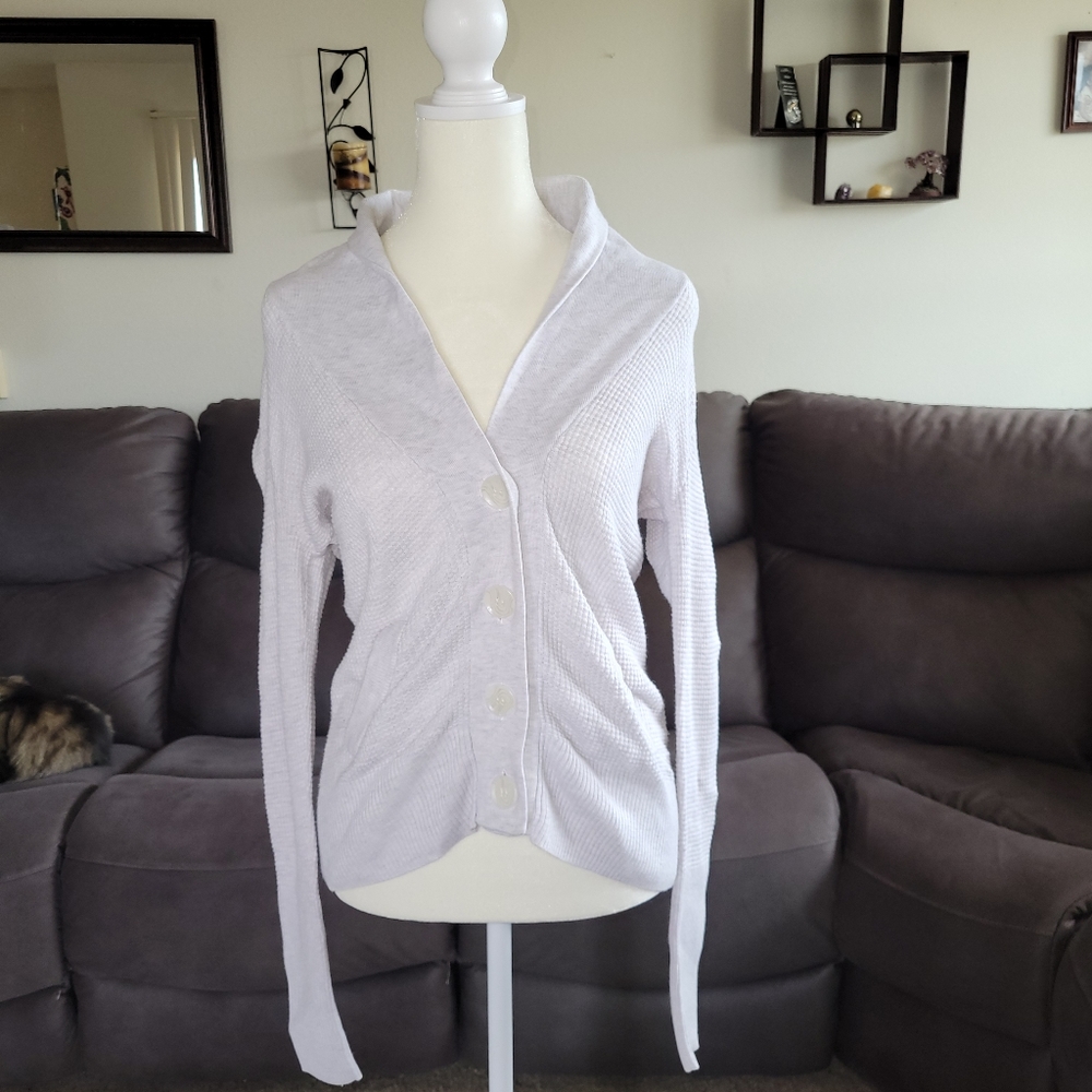 Vintage American Eagle waffle knit cropped cardigan size medium